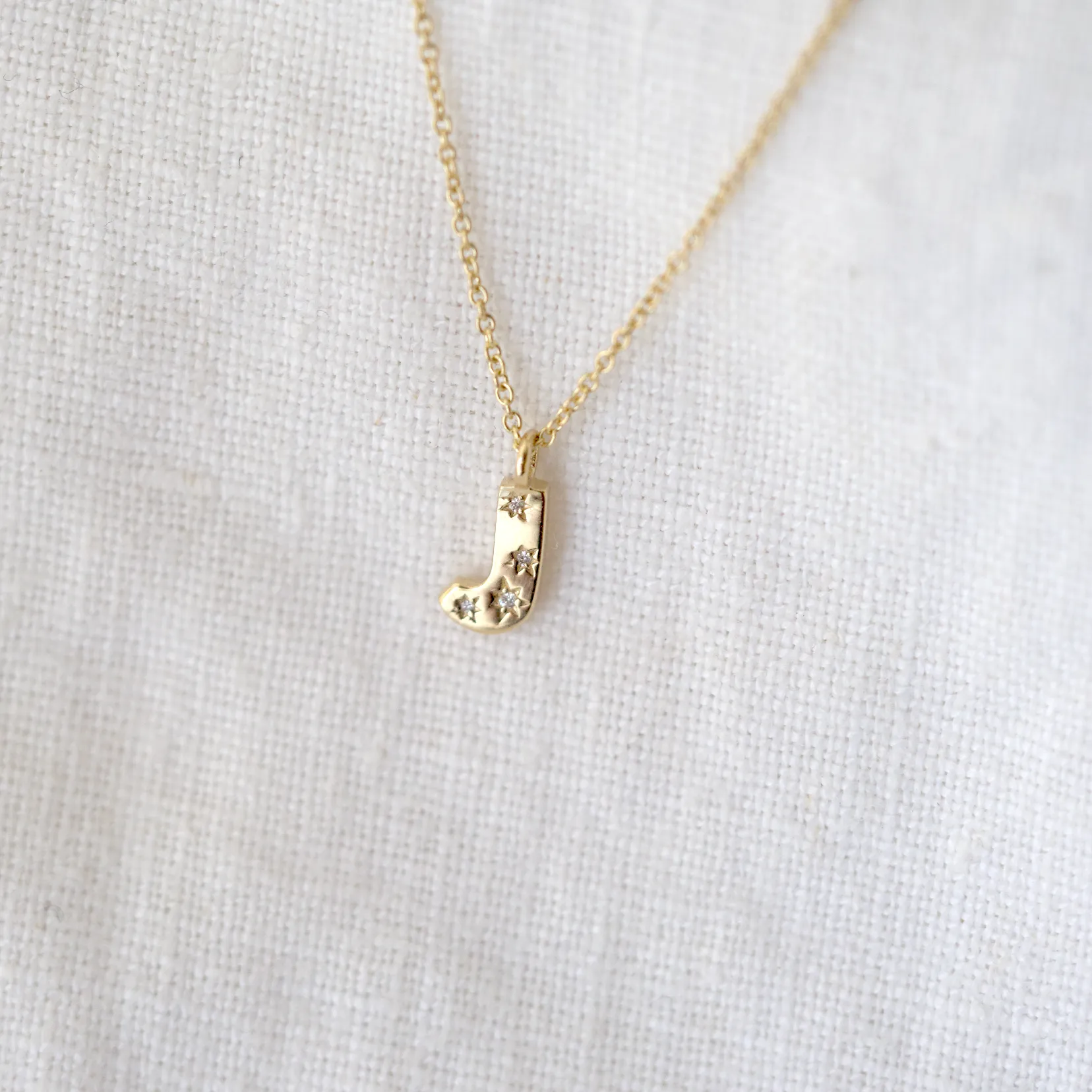 Diamond Initial Necklace