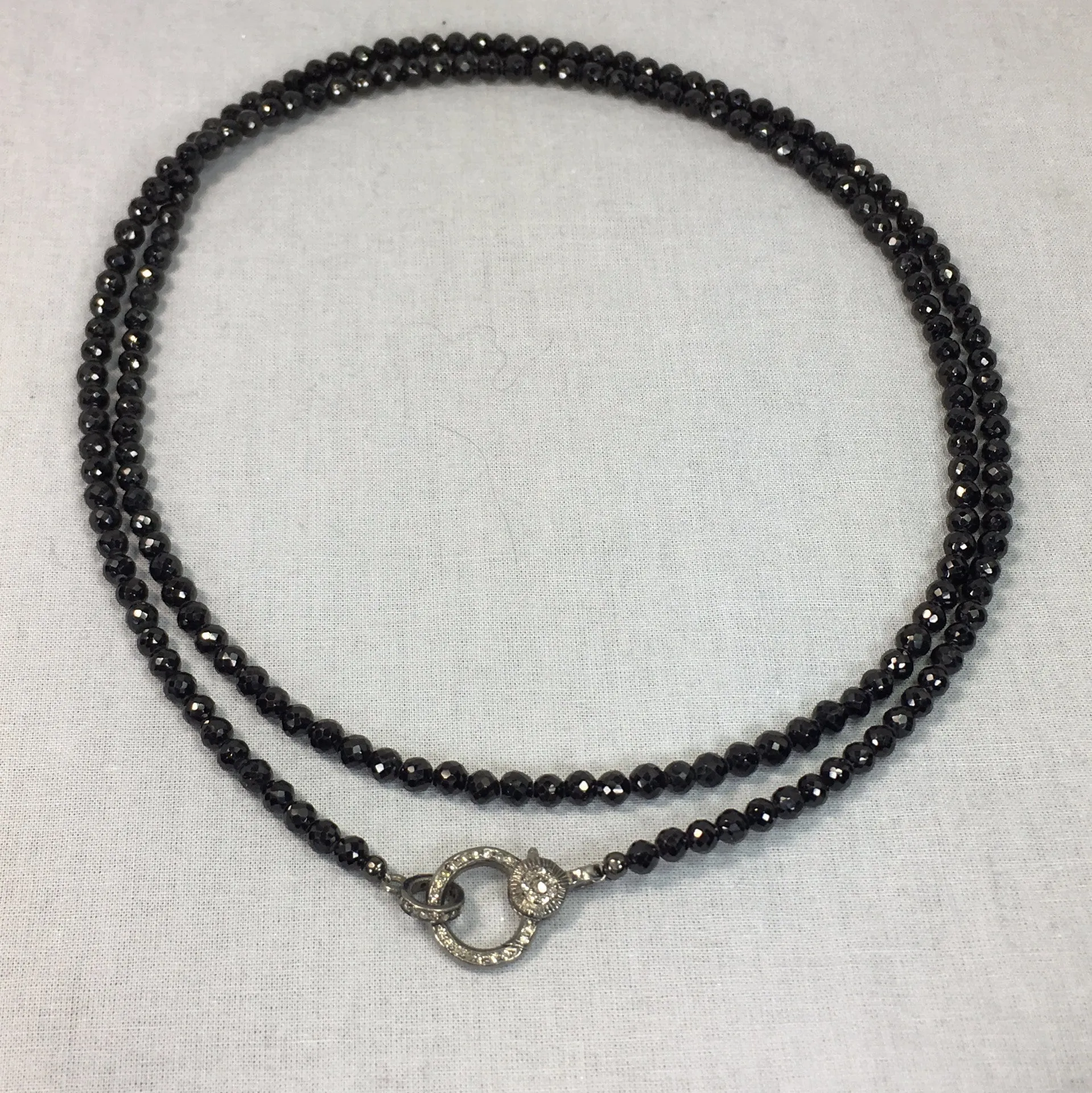 Diamond Statement Clasp Spinel Necklace