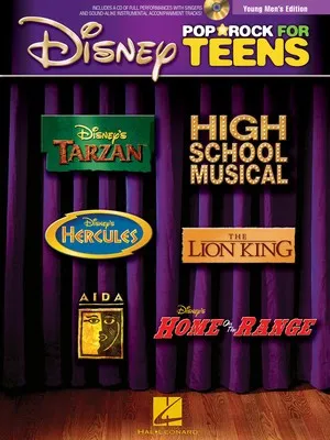 DISNEY POP ROCK FOR TEENS YOUNG MENS BK/CD