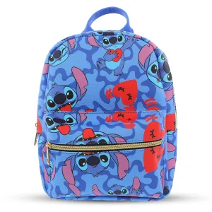 Disney Stitch with Hearts Mini PU Leather Backpack Purse