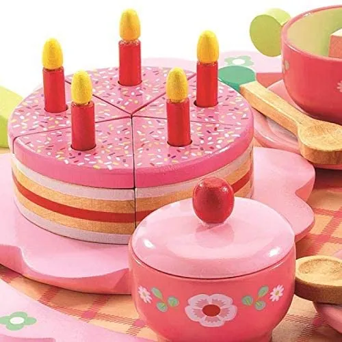 DJECO Role Play Lili Rose's Tea Party Wooden Tea Set