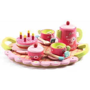 DJECO Role Play Lili Rose's Tea Party Wooden Tea Set