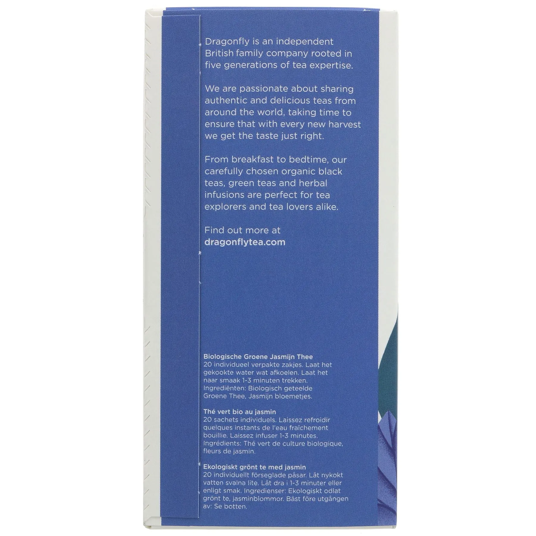 Dragonfly Tea | Moonlight Jasmine - Green Tea, Jasmine Flowers | 20 bags