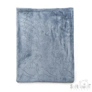 DUSTY BLUE DINOSAURS EMBOSSED WRAP - (PK6) FBP300-BP-DB