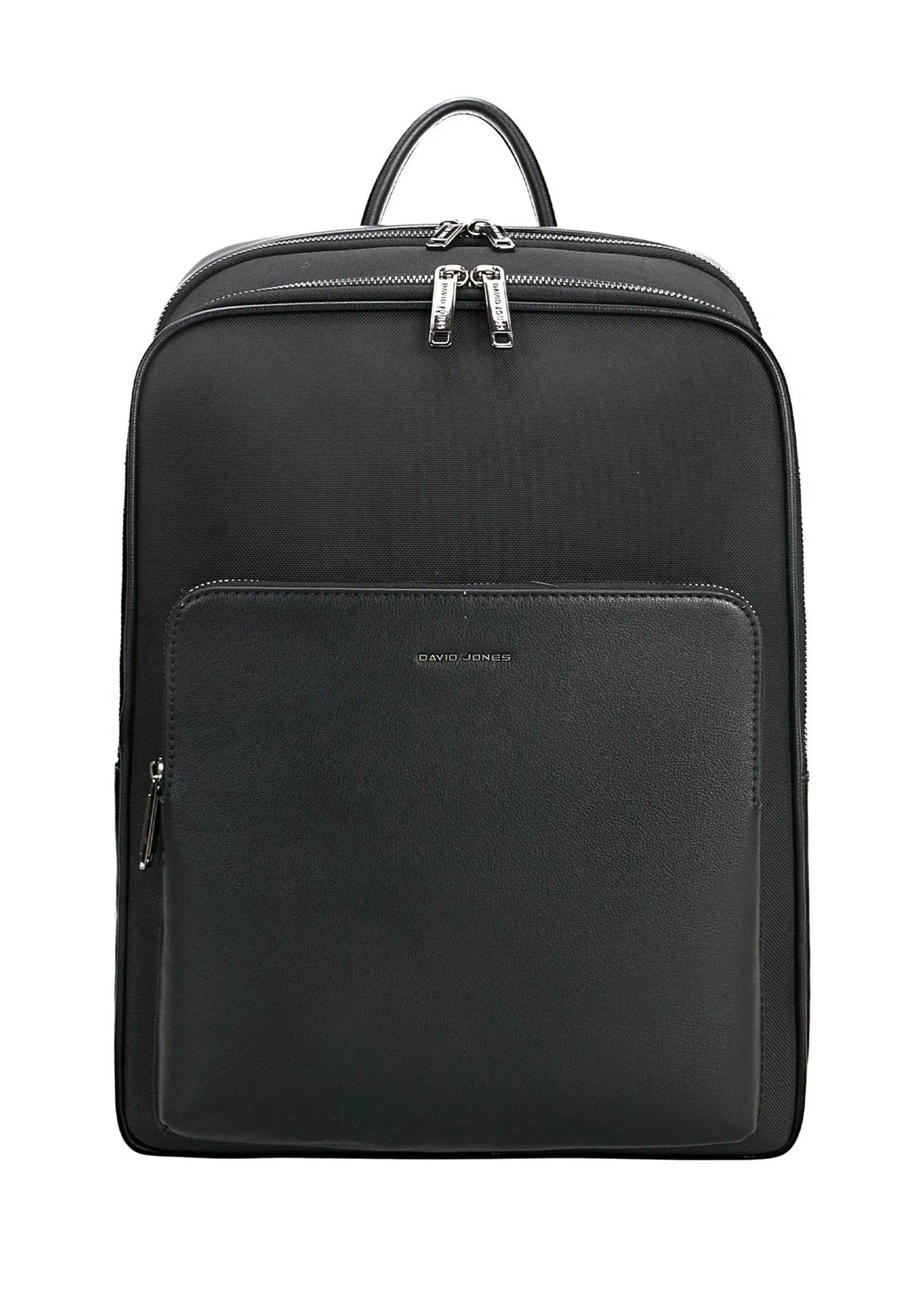 Elegant zipped canvas backpack for men