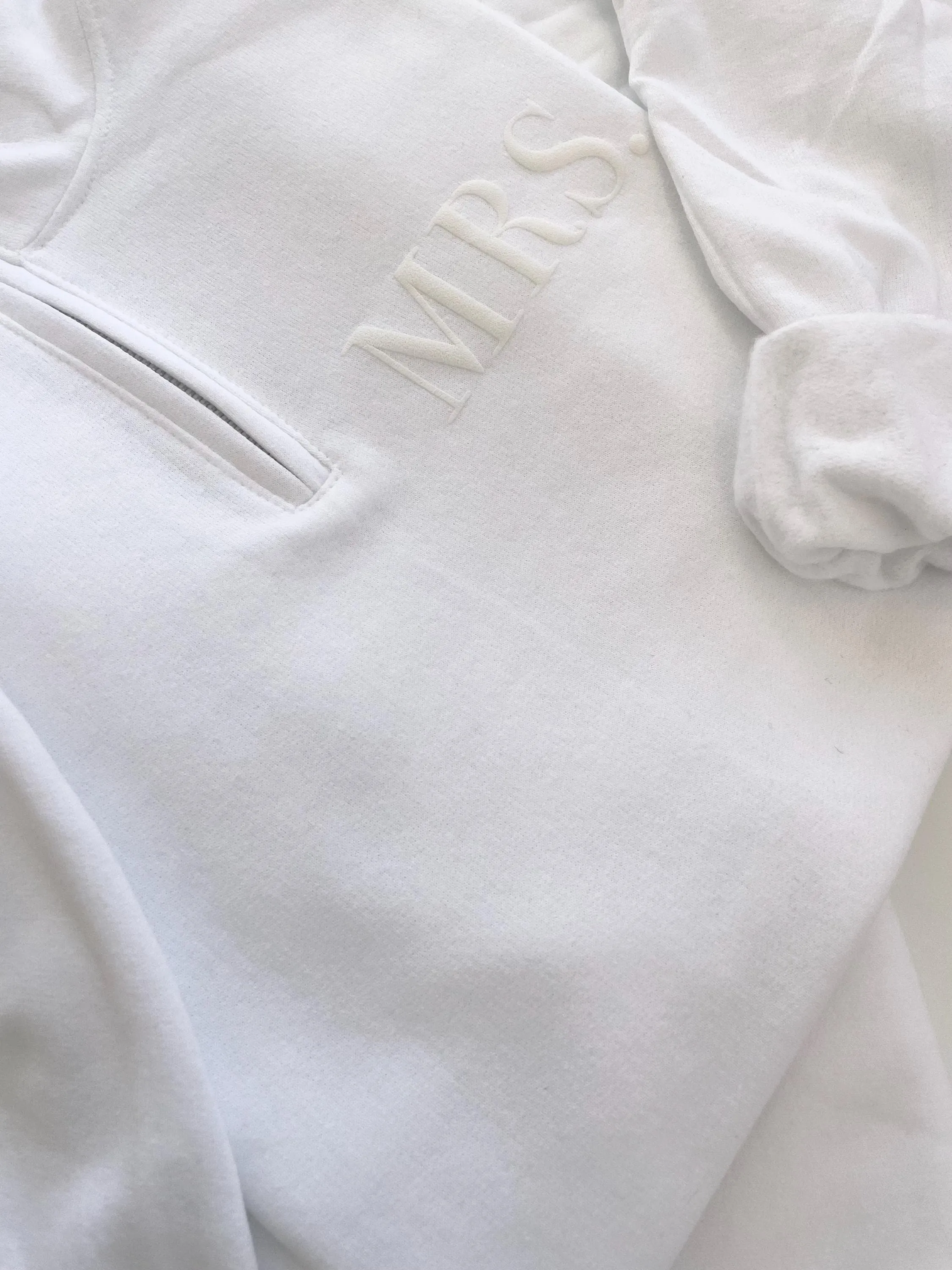 Embossed Bridal Sweatsuit Honeymoon Outfit