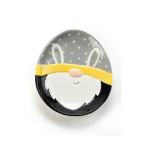 Embossed Bunny Gnome Oval Plate