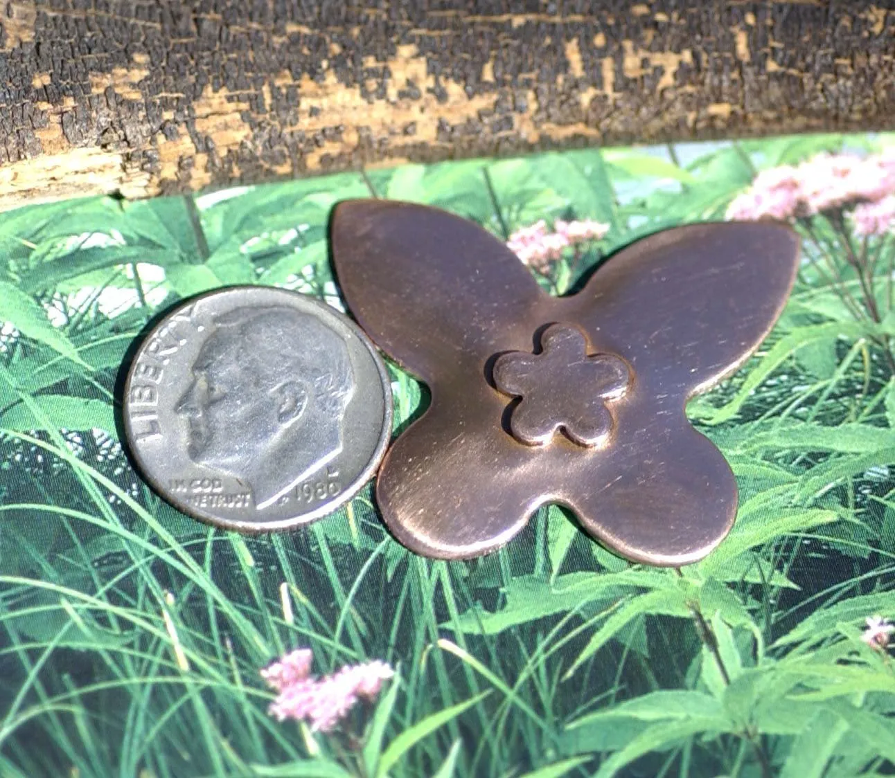 Embossed Butterfly Blank - 4 pieces