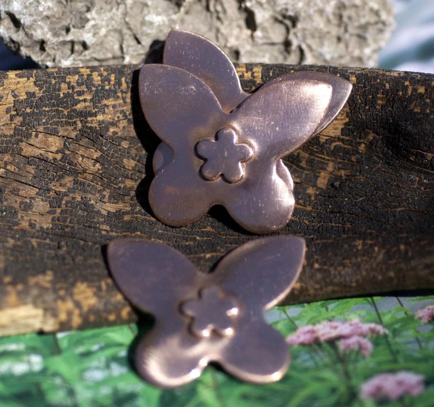 Embossed Butterfly Blank - 4 pieces