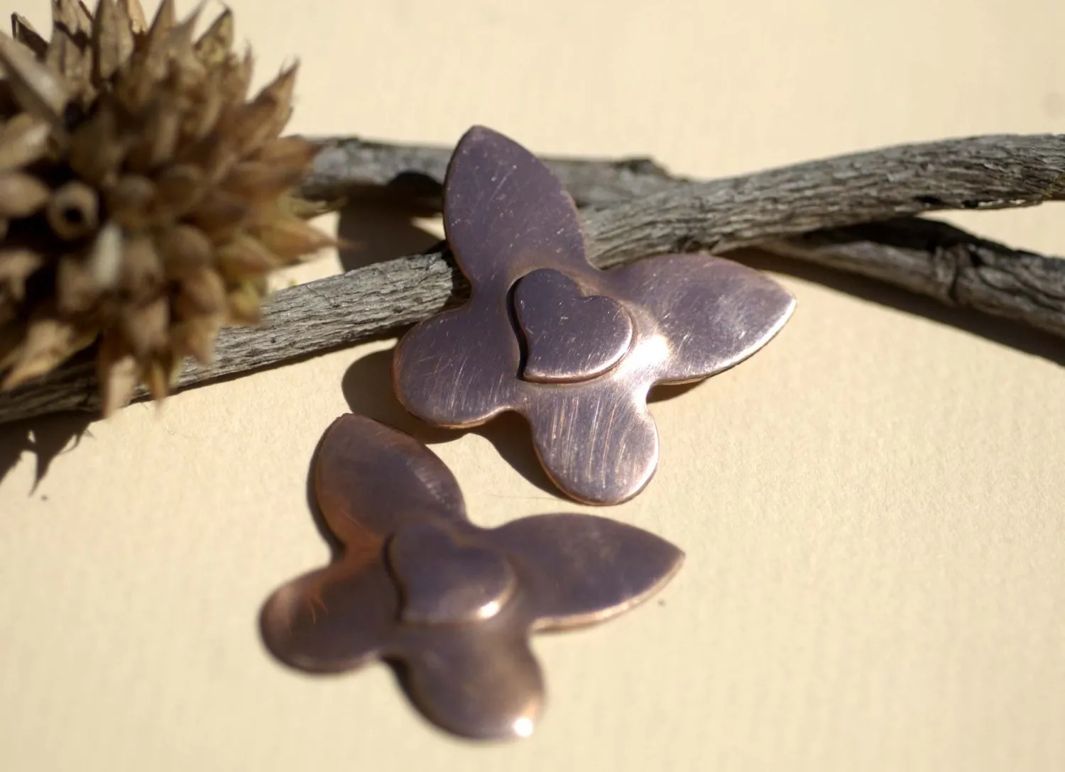 Embossed Butterfly Blank - 4 pieces