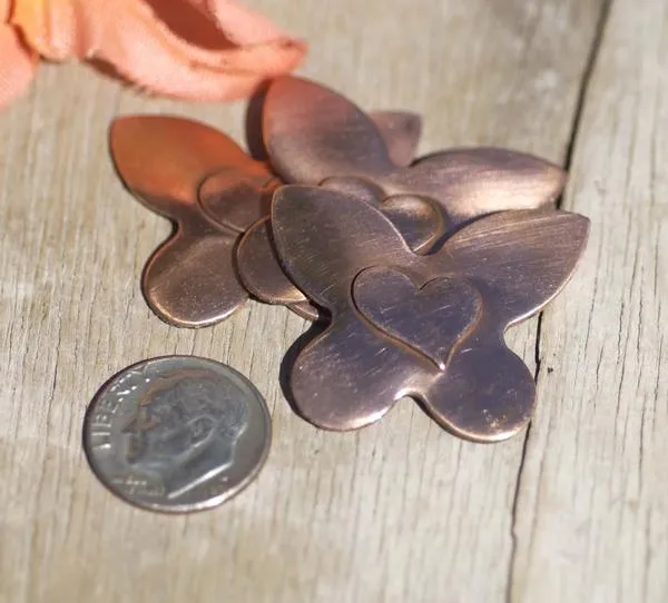 Embossed Butterfly Blank - 4 pieces