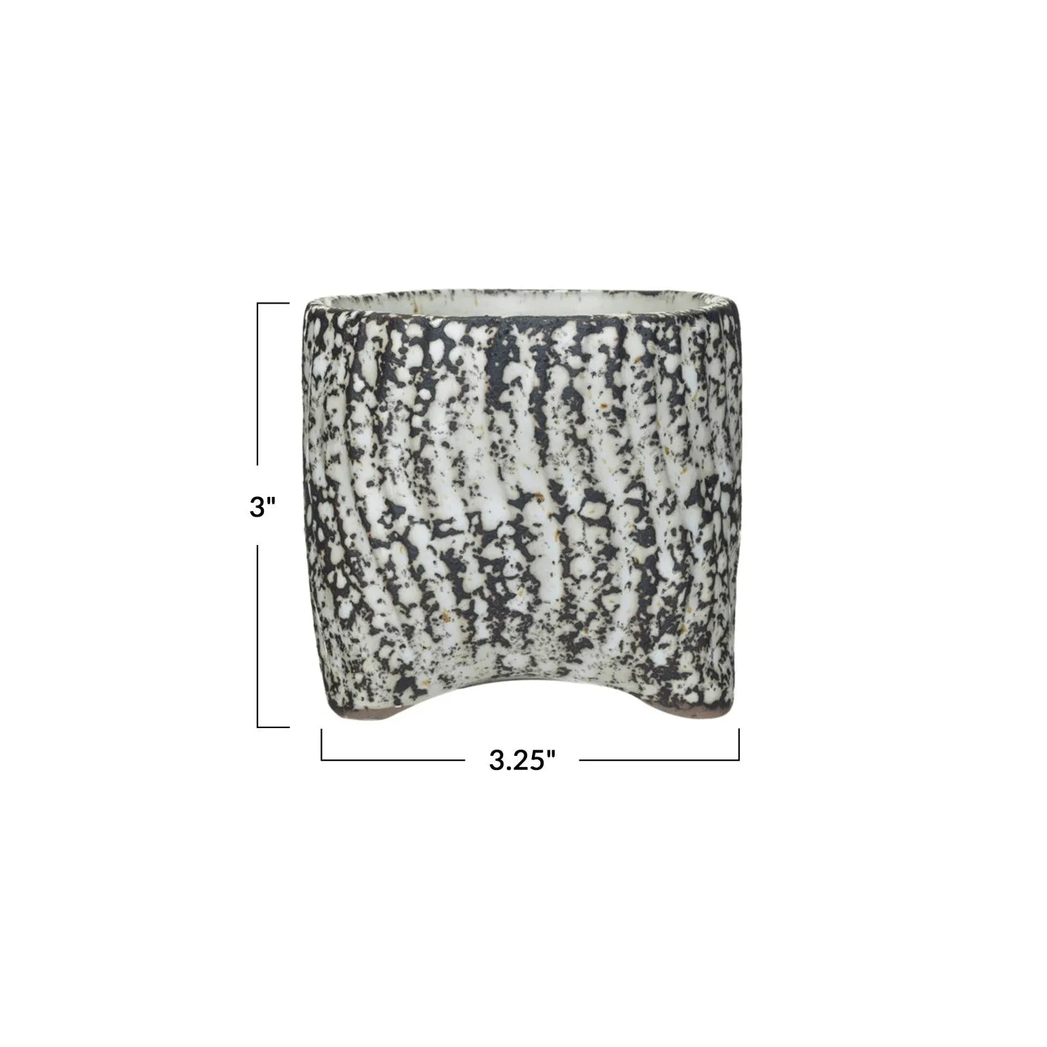 Embossed Stoneware Planter