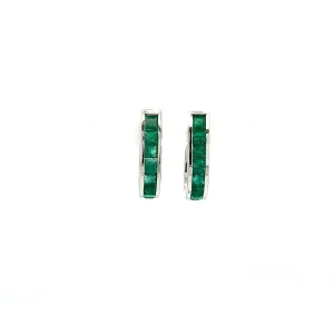 Emerald Earring in .925 Sterling Silver - KST 59530