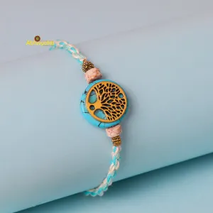 Enchanting 'Tree of Life' Gold Plated Rakhi INDIA
