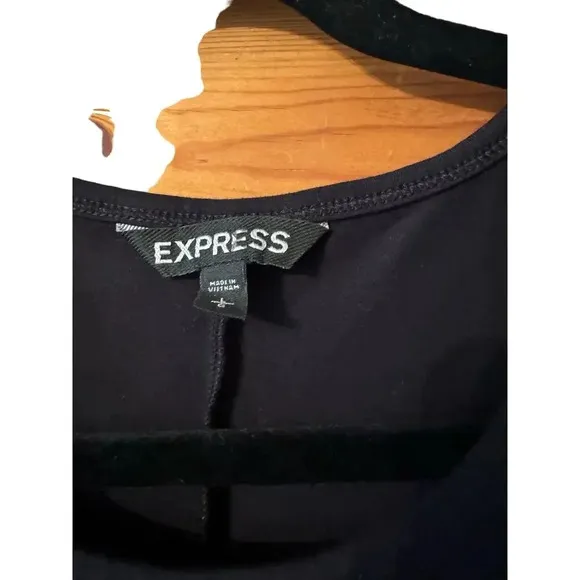 EXPRESS stretch knit studded embelished racer back tank dress L Date night