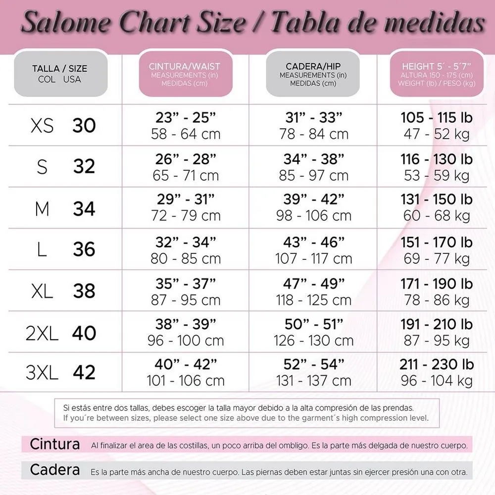 Faja Salome 0420 High back Body Panty Shaper compression with Bra - High Compression Line