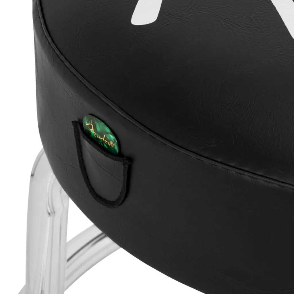 Fender Spaghetti Logo Pick Pouch Barstool in Black - 24 inch