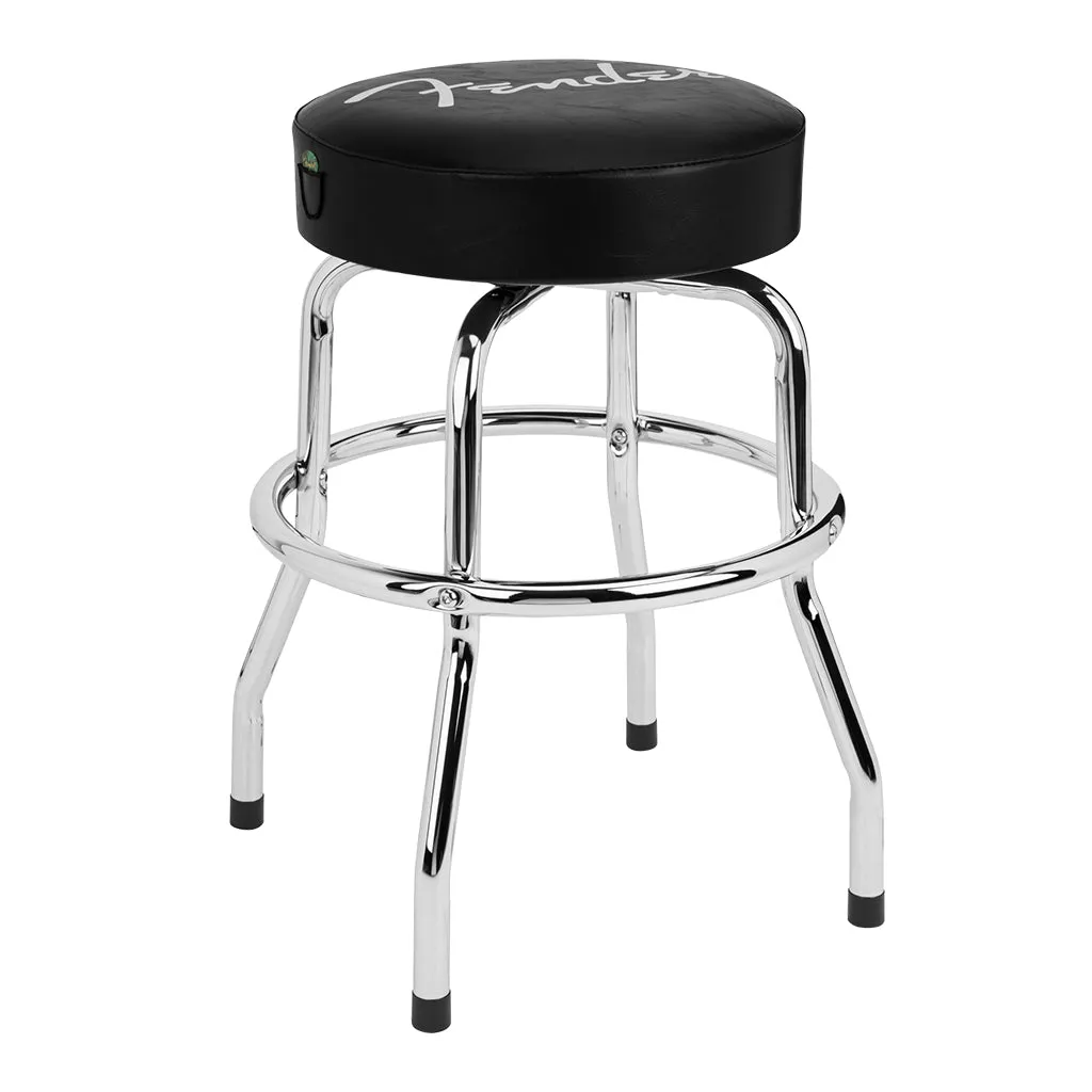 Fender Spaghetti Logo Pick Pouch Barstool in Black - 24 inch