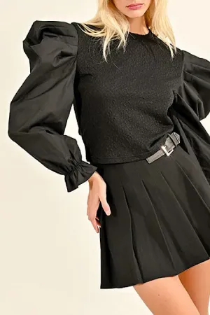 FINAL SALE: MB Top with Wide Balloon Sleeves