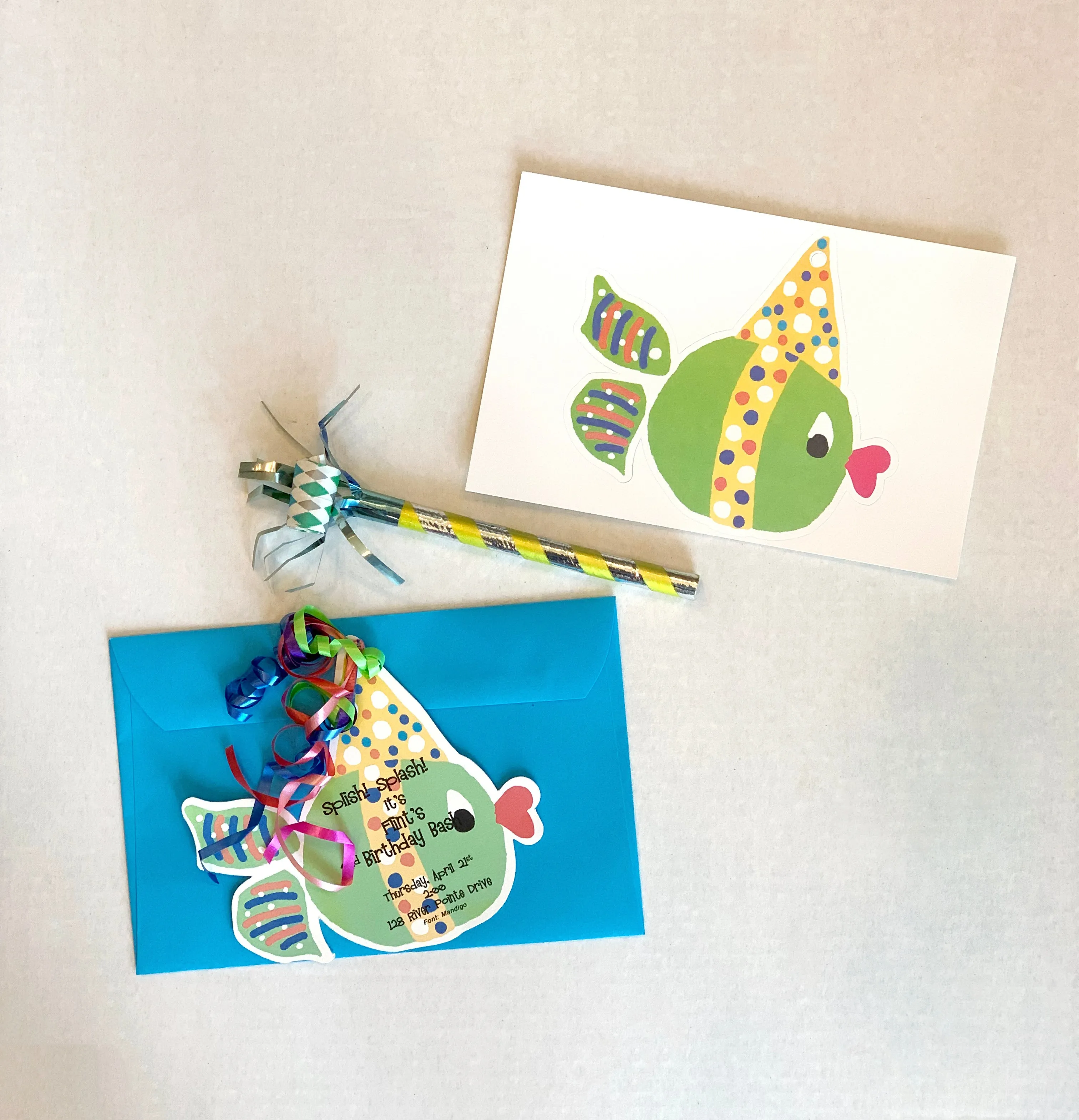 Fish Pool Beach Party Invitations