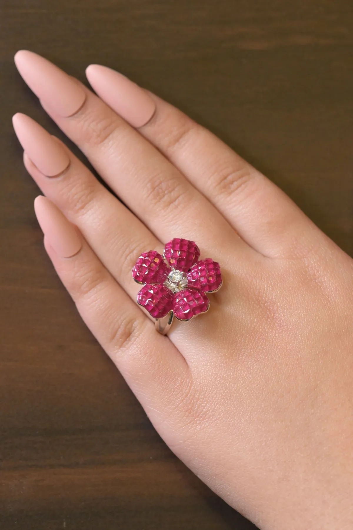 Flower Diamaond Cluster Ring