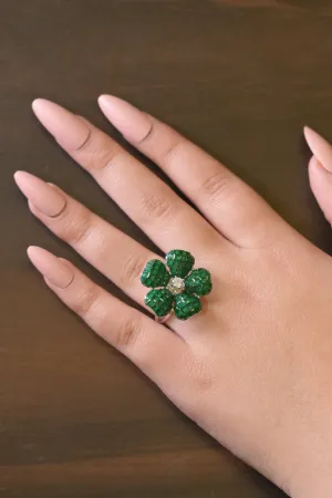 Flower Diamaond Cluster Ring