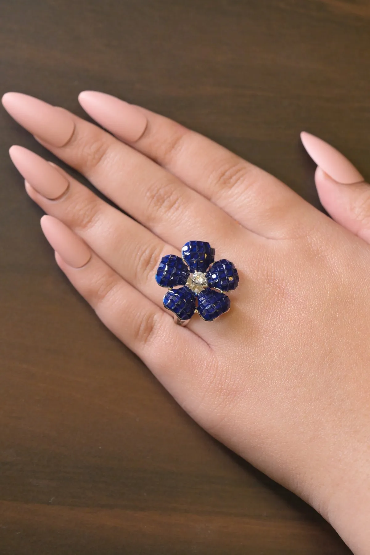 Flower Diamaond Cluster Ring