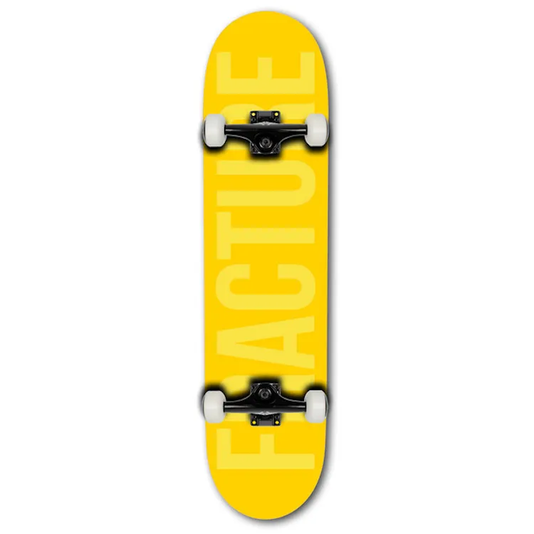 Fracture Skateboards Fade Yellow Complete Skateboard 7.75"
