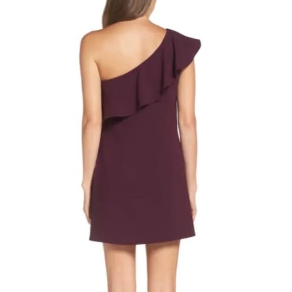 French Connection One Shoulder Ruffle Mini Dress