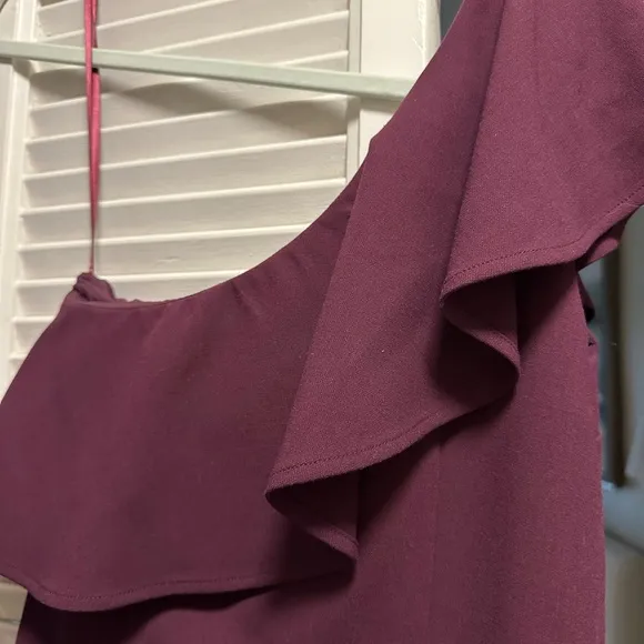 French Connection One Shoulder Ruffle Mini Dress