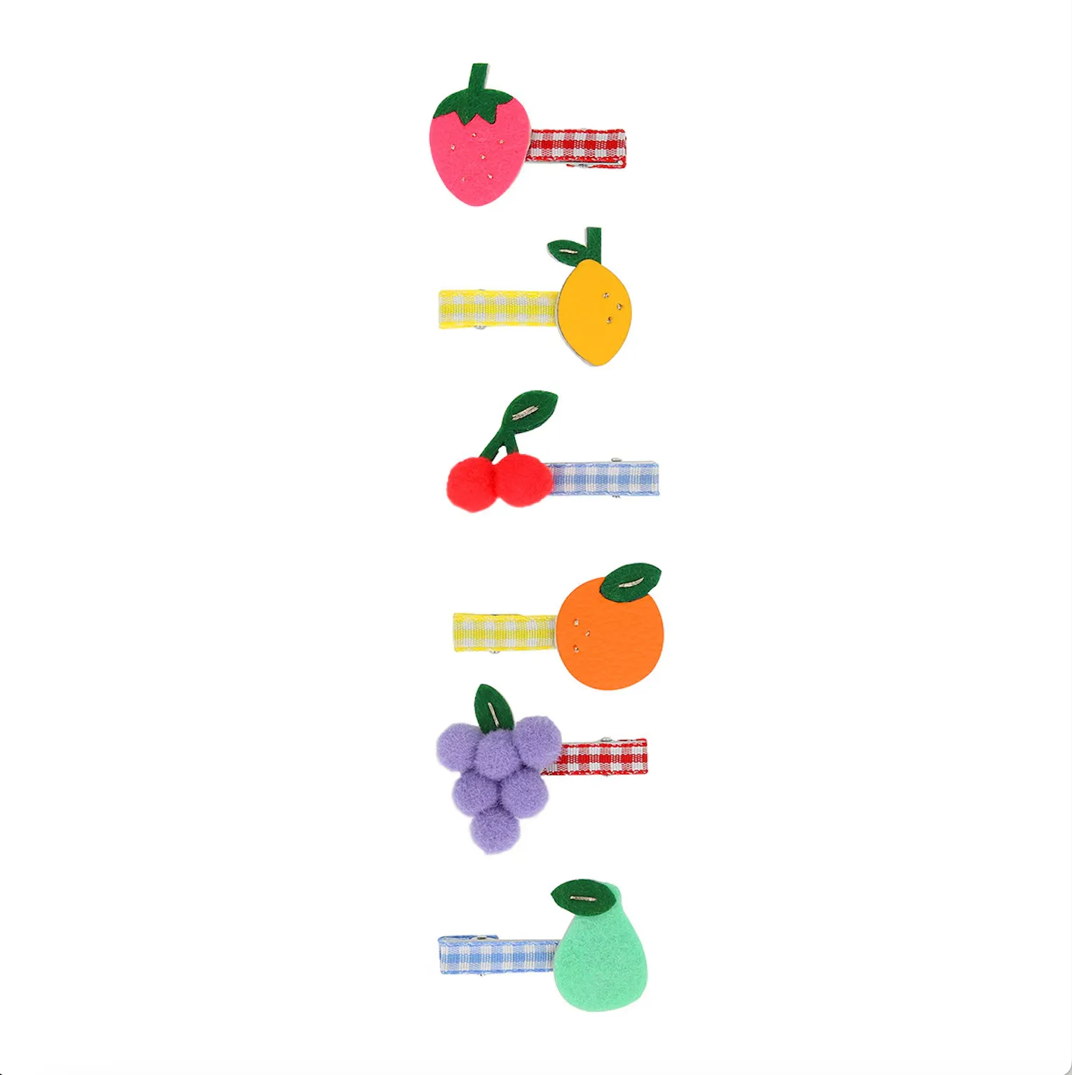 Fruit Hair Clips (x6)