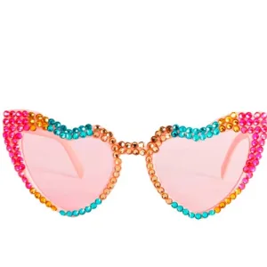 Funglasses - Diamonte Heart Rainbow