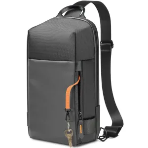 GEAMSAM Sling Bag Crossbody Backpack Stylish Shoulder Bags for Men and Women Waterproof Lightweight Daypack Chest Bag for Work Travel Perfect for Commute Daily Carry-Black
