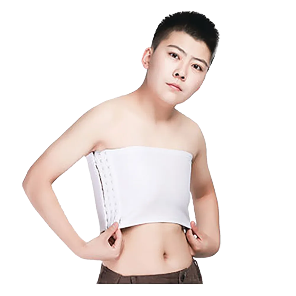 GF Strapless Chest Binder - White XLarge