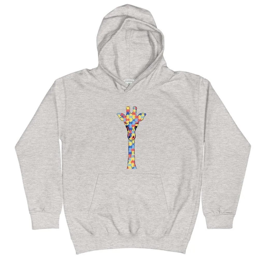 Girl's Puzzle Piece Giraffe Hoodie