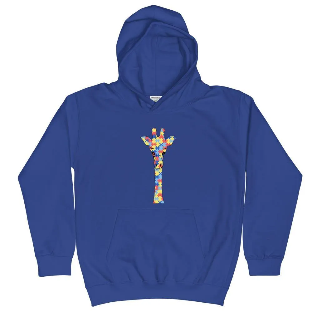 Girl's Puzzle Piece Giraffe Hoodie