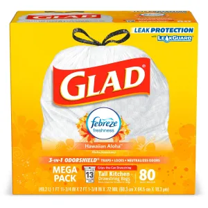 Glad Aloha Scent 13-gal Kitchen Trash Bags