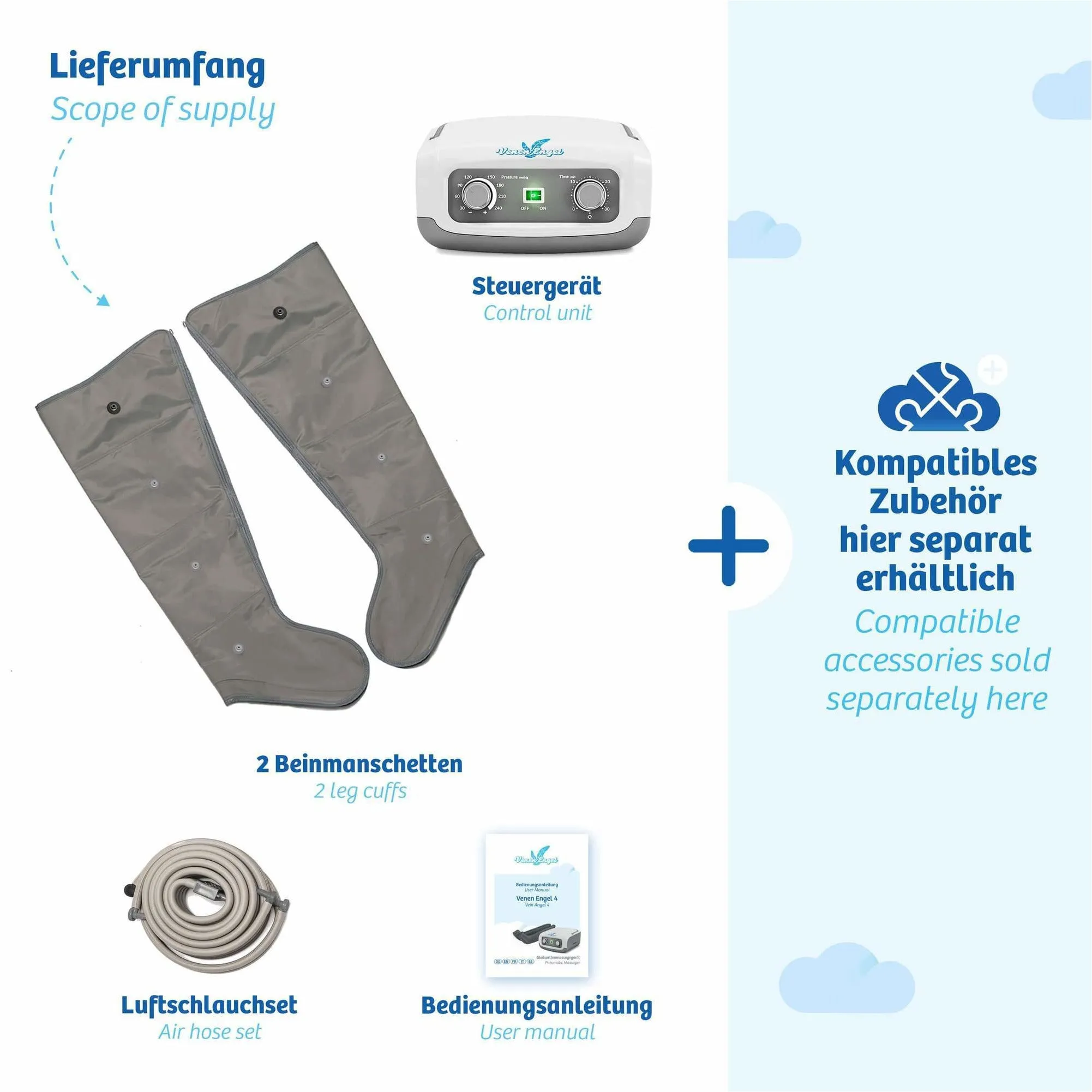 Gliding Wave  - intermittent pneumatic compression with leg cuffs