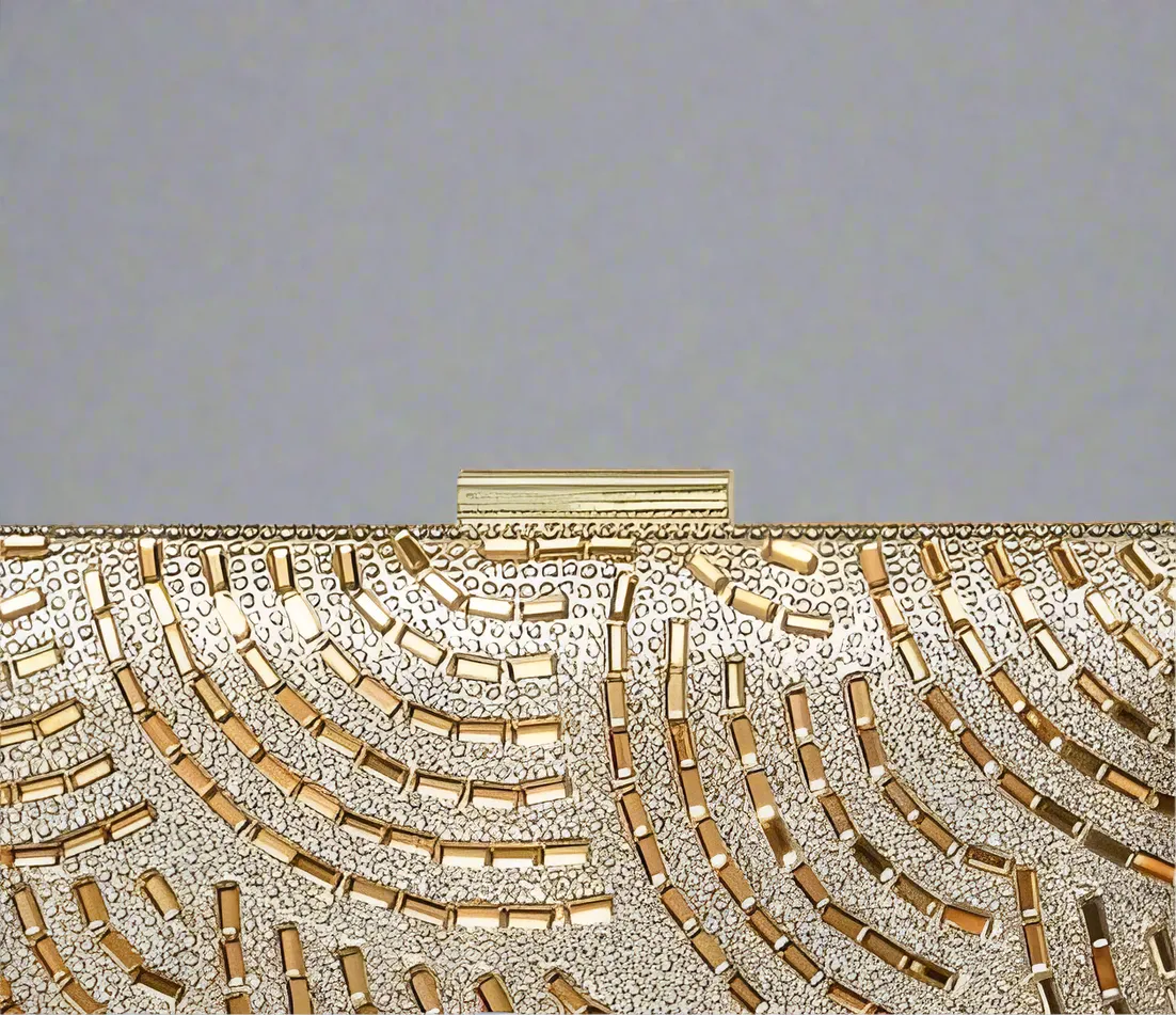 Gold Embellished Clutch Evening Bag