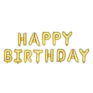 Gold Happy Birthday Garland