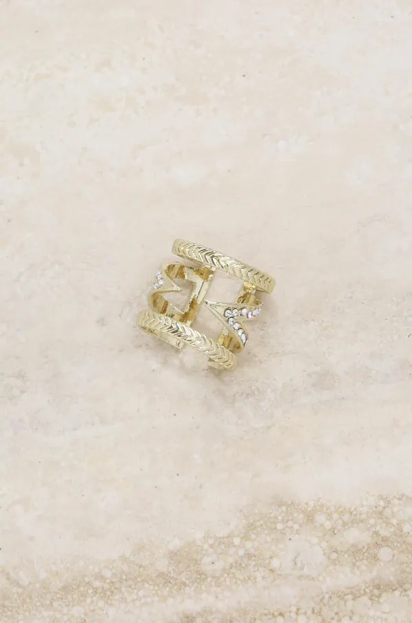 Gold Plated Ring 18k - Break The Pattern 18k