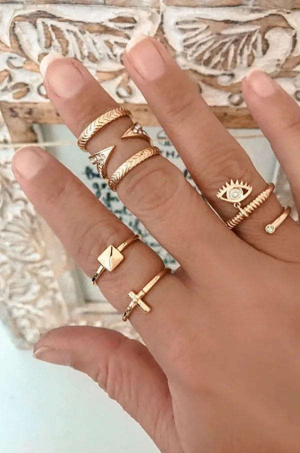 Gold Plated Ring 18k - Break The Pattern 18k