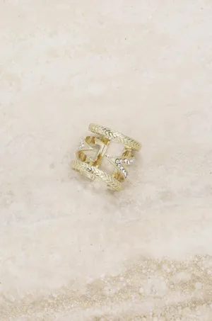 Gold Plated Ring 18k - Break The Pattern 18k