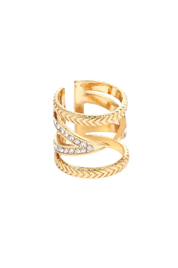 Gold Plated Ring 18k - Break The Pattern 18k