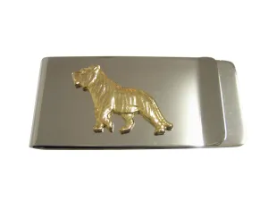 Gold Toned Tiger Pendant Money Clip