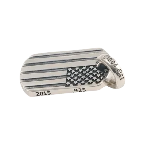 Good Art Dog Tag Pendant - Medium/ USA Flag