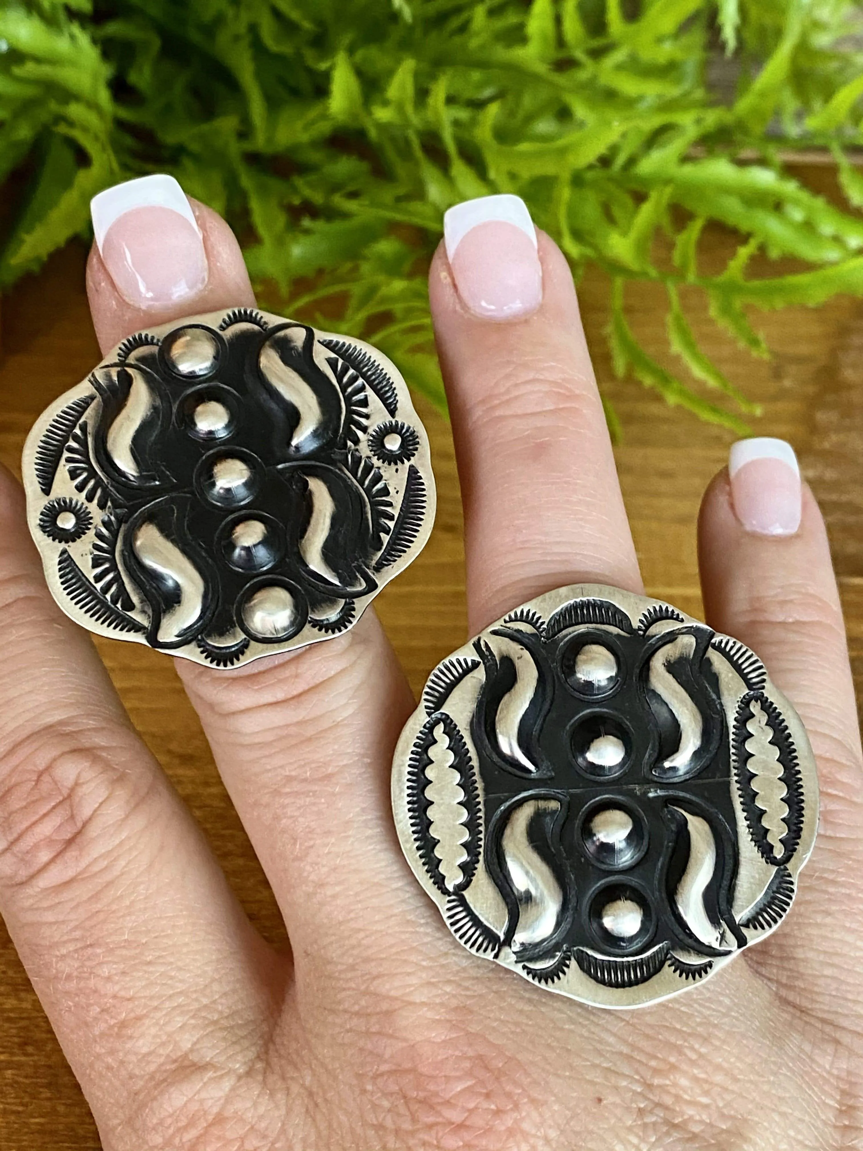 Grace Sterling Concho Ring