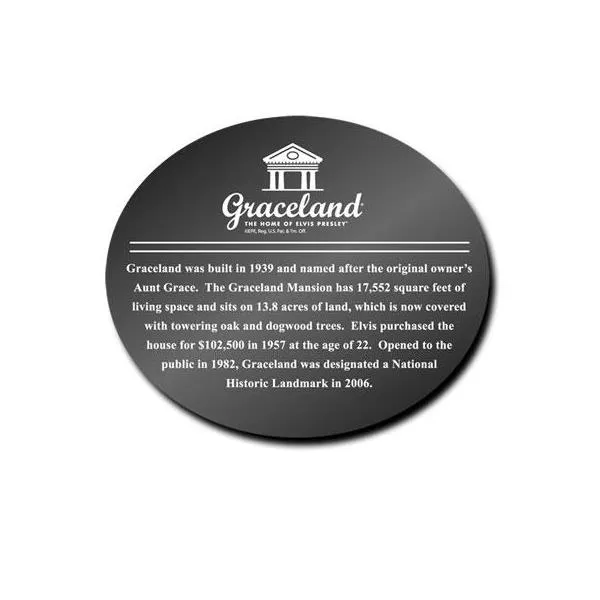Graceland History Embossed Magnet