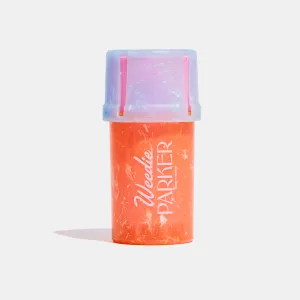 Grinder and Storage Case in Orange Marble