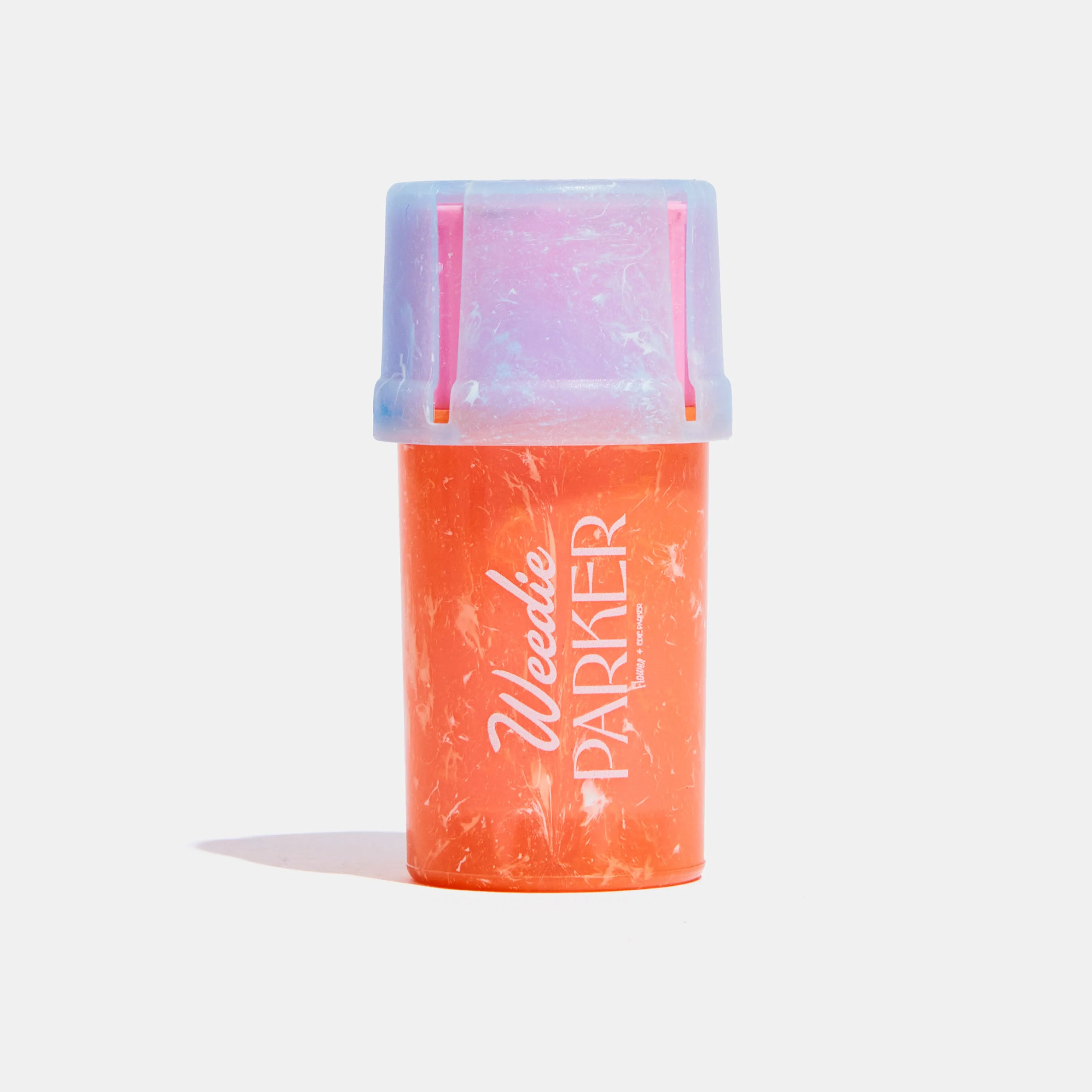 Grinder and Storage Case in Orange Marble
